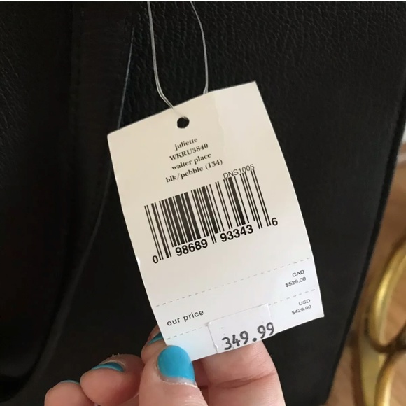 Kate Spade Juliette Walter Place Black Pebble NWT - Picture 7 of 7